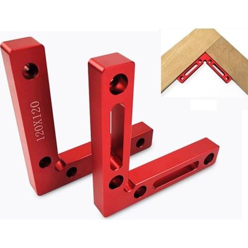 90 Degree Positioning Squares 4.7" x 4.7" Right Angle Clamps Woodworking Carpenter Tool Aluminium Alloy 120x120mm L Bloc