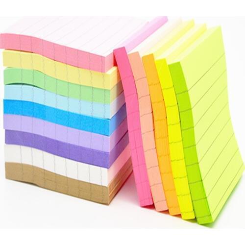 Horizontal line 80 sheets paper Memo Pad Sticky Notes Bookmark Point Marker Memo Sticker Office School Supplies Notebooks