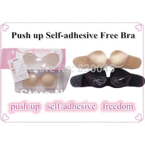 ONE-PIECE Push up Seamless Self-Adhesive Lycra Wings Bra Wedding Dress Evening Dress WB003