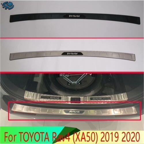 For TOYOTA Rav4 XA50 2019 2020 Decorate Accessories Stainless steel rear bumper protection window sill outside trunks decorative