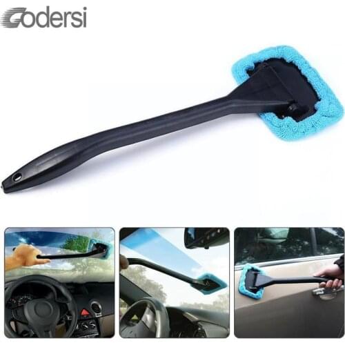 39cm Window Cleaner Brush Kit Car Window Windshield Tool Long Interior With Wiper Handle Wash Inside Cleaning Glass Auto L3N7