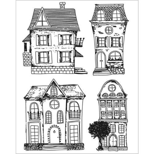 House Silicone Clear Seal Stamp DIY Scrapbooking Embossing Photo Album Decor