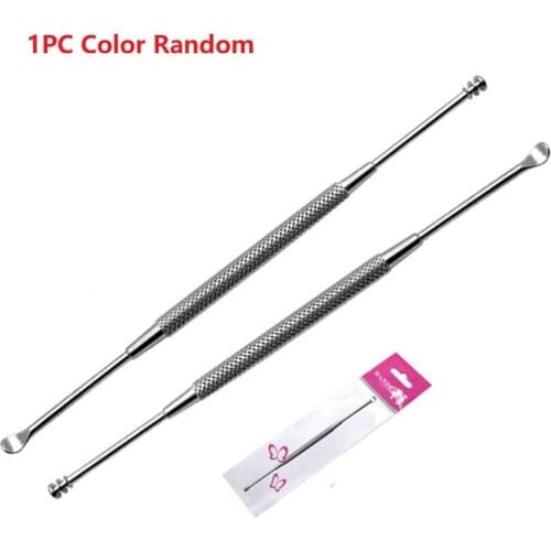 1PC Double-ended Stainless Steel Spiral Ear Pick Spoon Ear Wax Removal Cleaner Ear Tool Multi-function Portable