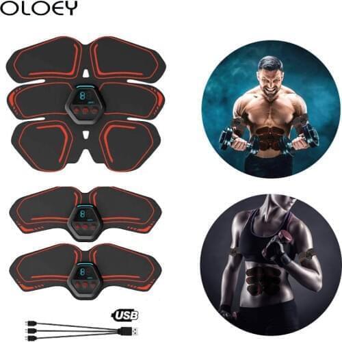 EMS Trainer Muscle Stimulator Massage Abdominal Belt Electrostimulation Body Abdomen Trainer Toner Home Gym Fitness Equipment