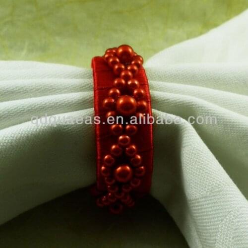 Wholesale napkin ring pearl napkin holder