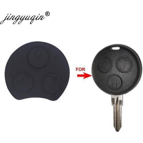 Jingyuqin lots Button Pad Car Styling For Mercedes Benz Smart Two 450 Mayitr Auto Remote Key Fob Case Shell Pad Replacement
