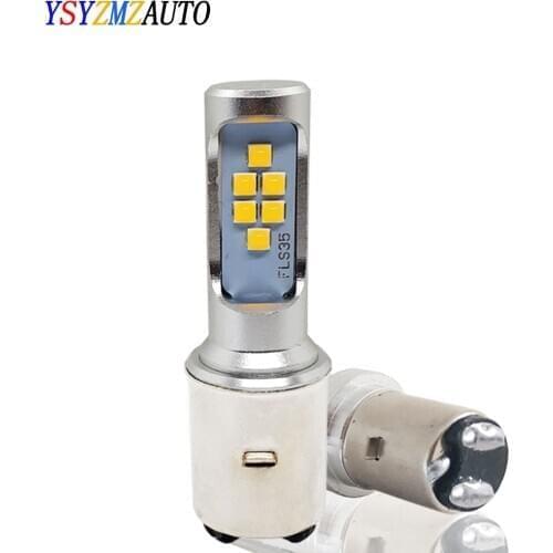 Motorcycle Headlight Bulbs H6 BA20D Hi/Lo Beam Moto LED Headlight Motorbike LED 1400LM Lamps Scooter Conversion Kit Bulbs 6000K