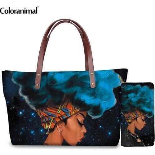 Coloranimal Fashion Africa Girl Handbags With Purse Popular Style Large Womens Shoulder Tote Bags Shopping Bags for Ladies 2020