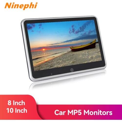 10"8" inch External Car Headrest Monitor 1024*600 video IPS Touch Screen GPS 4G WIFI/Bluetooth/USB/FM MP5 Video DC Player