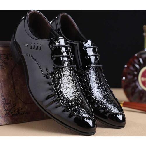 Italian Shoes Men Patent Leather Crocodile Shoes Mens Dress Shoes Coiffeur Zapatos De Hombre De Vestir Formal Zapatos De Hombre