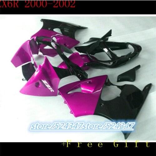 100% of cheap selling motorcycles from repsol For kawasaki NINJA NINJA ZX6R 01 00 02 black body fairing pink part three