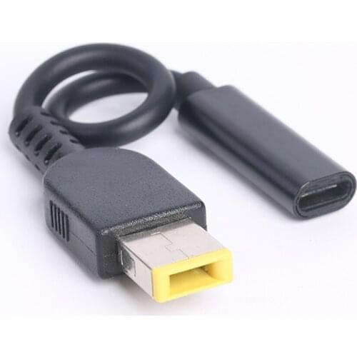 Extension Converter Adapter Coupler USB Type C Female to 11x4.5mm DC Connector PD Charger Adapter for Lenovo Laptop