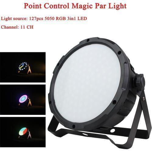 127pcs LED RGB 3IN1 Point Control Magic Par Light Disco Light 11CH Channel DMX512 Bar Lighting DJ Professional Stage Projector