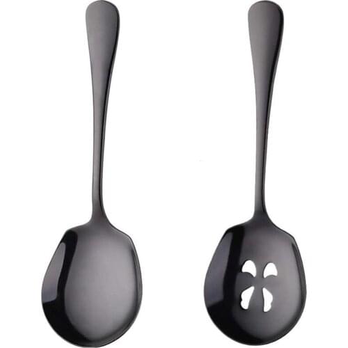Serving Spoon, Slotted Serving Spoon, Household Banquet Banquet Utensils,2 Pieces