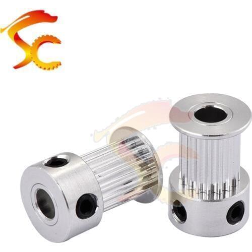 Timing pulley Alumium GT2 Pulley 16 Teeth Bore 5mm fit GT2 belt Width 10mm For 3D printer parts Accessories