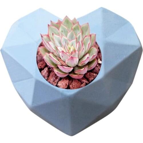 Silicone Mold Heart-shaped Cement Fleshy Flower Pot Mold 2018 New DIY Craft Plant Potted Vase Candle Making Mould