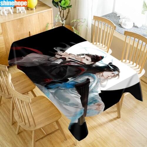 Mo Dao Zu Shi Tablecloth Oxford Fabric Table Cloth Wedding Decoration Rectangular Table Cover For Party Home Decor TV Covers