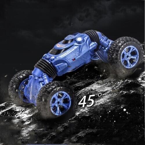 Remote Control Twisting Car Four-Wheel Drive Off-Road Climbing Car One-Button Deformation Stunt Double-Sided Car Childrens Toys