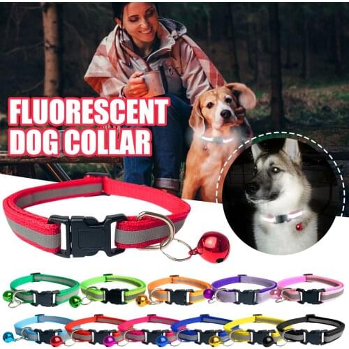 New Colors Reflective Breakaway Cat Collar Neck Ring Necklace Bell Pet Products Safety Elastic Adjustable With Soft Material L3