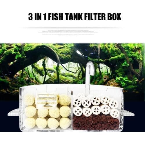 Aquarium External Filter Box Acrylic External Hanging Water Purifier for Round Fish Tank Accessories WXV Sale