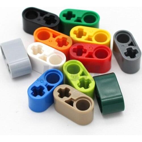 High-Tech Part 1x2 Axle Hole Thick Liftarm 60483 Race Plane Construction Vehicle Model EV3 Set Bulk Accessory MOC Building Block