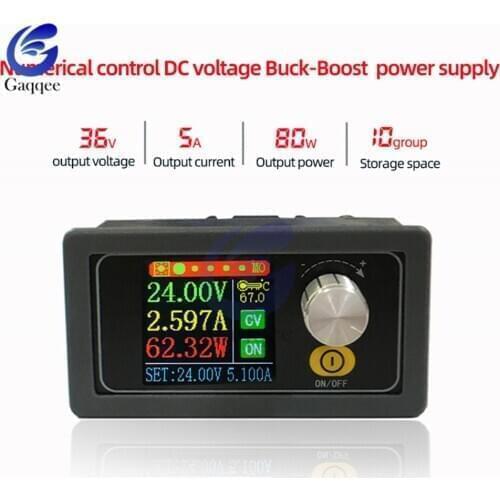 XYS3580 DC DC Buck Boost Converter CC CV 0.6-36V 5A 80W Power Module Adjustable Regulated Power Supply Voltmeter ammeter