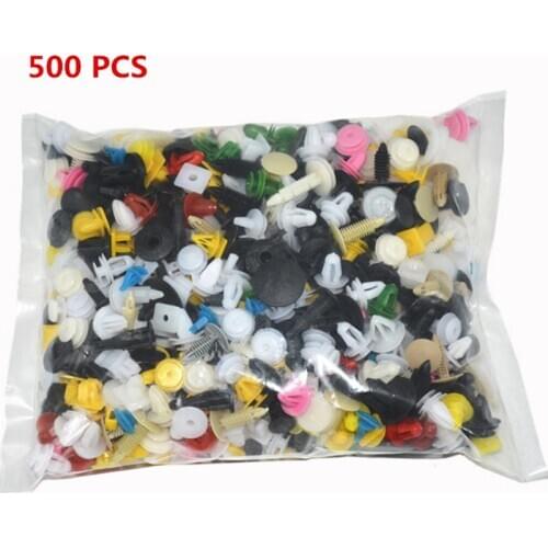 500Pcs Universal for Automobile Bumpers Hole Plastic Push Screws Rivet Door Buckle Panel Fixings Clips ,for car repair shop