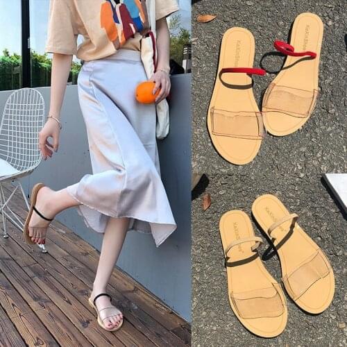 Women Slippers Explosion Models Korean Transparent Open-toed Simple Slippers Women Summer Fashion Outer Wear New Slippers Women