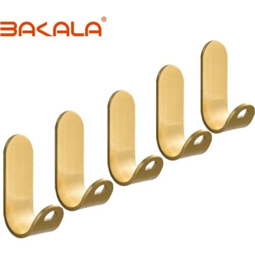 Gold Self-adhesive clothes bag hanger hook kitchen storage towel hook for bathroom modern wall hanger hook bath accessories