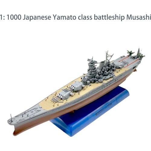 1: 1000 Japanese Yamato class battleship Musashi Static alloy simulation model