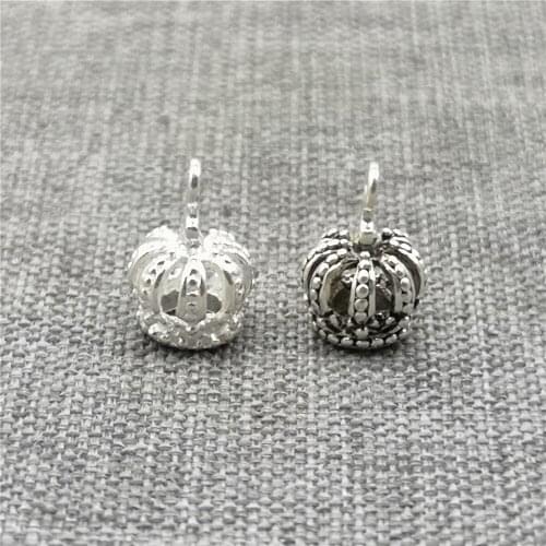 10 Pieces 925 Sterling Silver Tiny Crown Charms for Bracelet Necklace