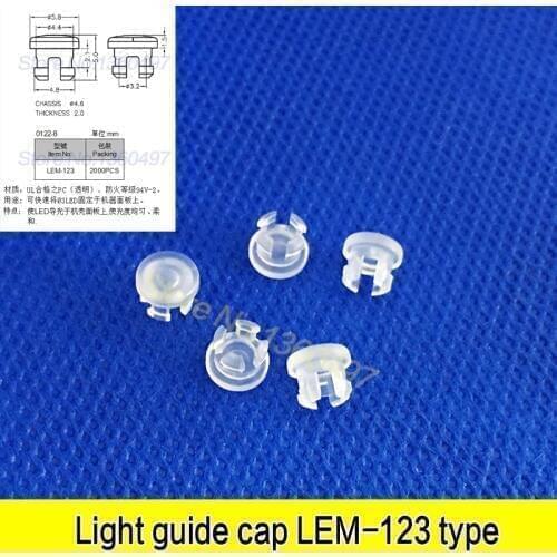 10pcs LEM123 Light emitting diode protective cover 3MM luminous cap led transparent lamp cap