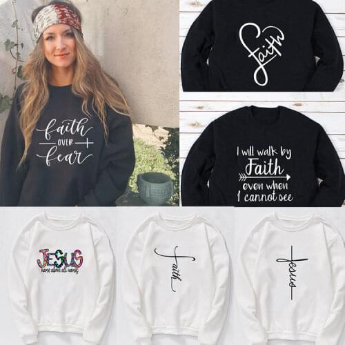 2020 Fashion Harajuku Winter Hoodie Christian Faith Religious Sweatshirt Autumn Streetwear Graphic Tumblr Hoodies Pullovers