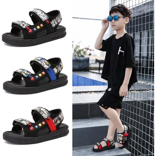 2021 Summer Kids Sandals Breathable Boys Slippers Sandalias Shoes Outdoor Beach Kids Sport Flats
