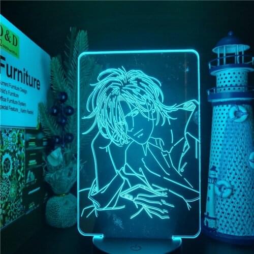 Banana Fish ASH LYNX 3D Led Night lights ANIME LAMP Table Lampara For Christmas Gift