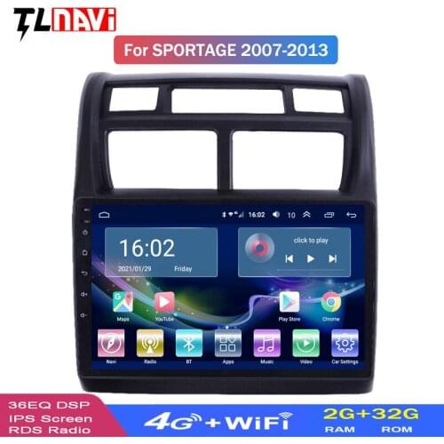 4G LTE 2G RAM 9 Inch Android 10 Car Dvd Gps Player For KIA Sportage 2007-2013 Built-In Radio Video Navigation