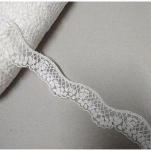5 Meters/lot 3cm Milk White Net Lace Trim Cotton Lace Ribbons DIY Sewing Lace Fabric Garment Accessories