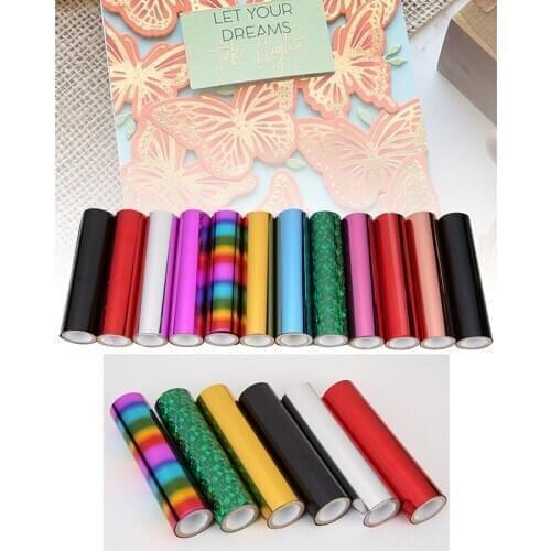 5mx15cm/Roll Foil Transfer Sheets Heat Activated Foil For DIY Handicraft Hot Glimmer Foil Paper Transfer On Laser Printer