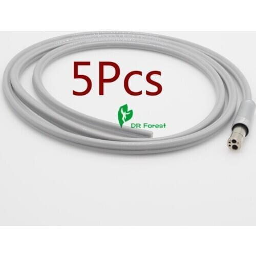 5Pcs Dental Handpiece Tube 4-holes Composite Pipe With Connector For Dentist Lab Item