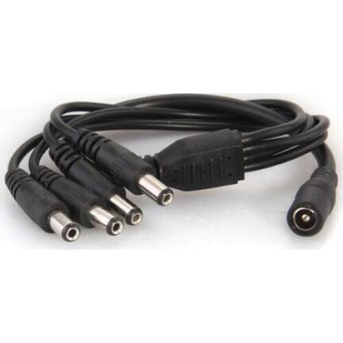 50pcs DC power 1 female to 4 male connector splitter cable length: 30cm ,5.5mm/2.1mm for LED and CCTV camera power adaptor