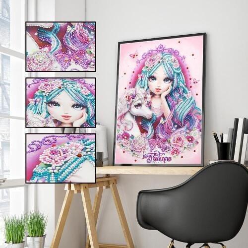 5D diamond painting DIY special-shaped crystal diamond embroidery kit cartoon bride home decoration crafts ornaments