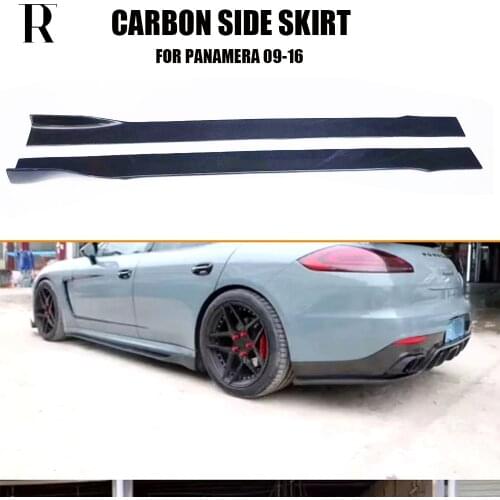 Carbon Fiber Side Skirt for Porsche Panamera 970 GTS Turbo S 2009-2019 Auto Racing Car Style Bumper Extension Skirts