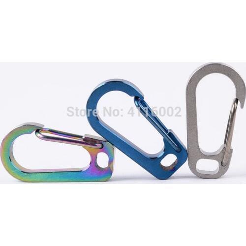 Titanium Alloy Fast Buckle Keychain Locking Carabiner Hook Quick Release Clip Camping Climbing Accessories
