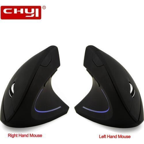 CHYI Ergonomic Vertical Mouse Wireless Right/Left Handed Gaming Mouse 800/1200/1600 DPI Optical 5D Computer Mice For Laptop PC