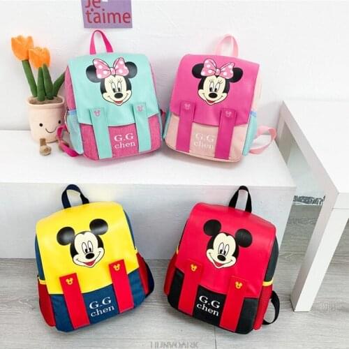 Minnie 3D Children School Bags for Girls Boys Children Backpacks Kindergarten Cartoon Disney Toddle Kids Backpack for 2-5 years