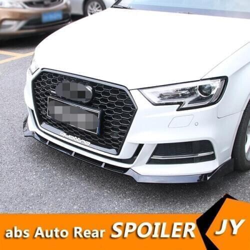 For Audi A3 sport Body kit spoiler 2017-2019 Audi A3 sport ABS Rear lip rear spoiler front Bumper Diffuser Bumpers Protector