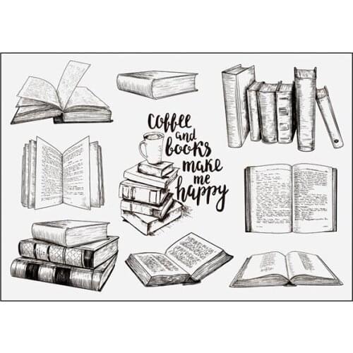 KLJUYP Books Transparent clear stamp for DIY Scrapbooking/Card Making/Kids Christmas Fun Decoration Supplies