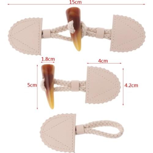 Retro Ox Horn Sewing Toggle Buttons For Coat Jacket Knitwear Cardigan DIY Clothing Accessory Crafts E56C