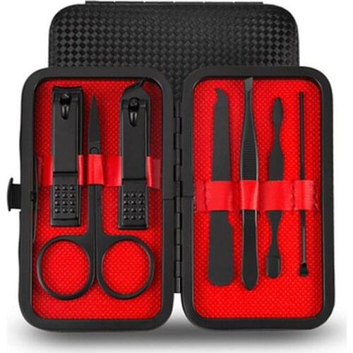 Manicure Cutters Nail Clipper 7Pcs Household Stainless Steel Ear Spoon Nail Clippers Pedicure Nail Scissors Tool