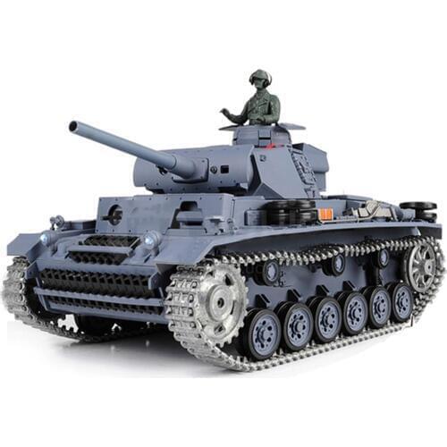 1:16 German III L Tank 2.4G Remote Control Model Military Tank with Sound Smoke Shooting Effect - Metal Upgraded Edition